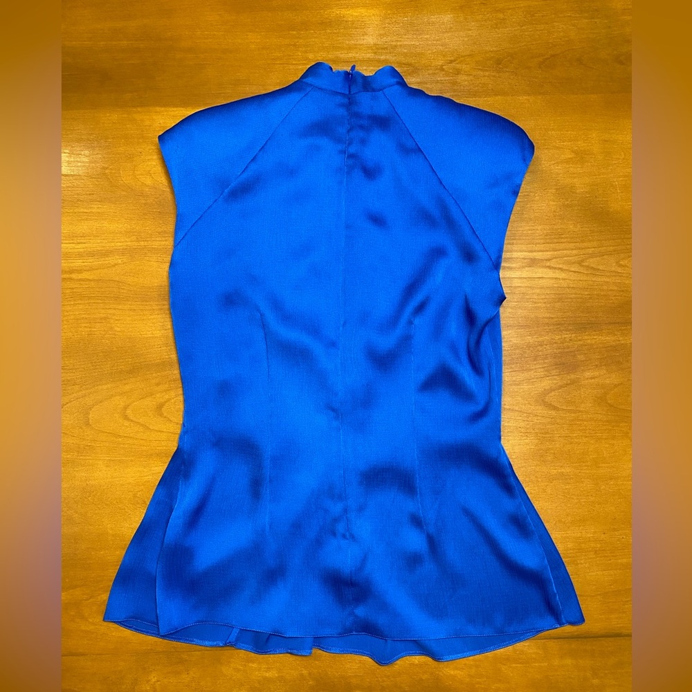 Like New Karen Millen Blue Structured Blouse - Picture 3 of 3